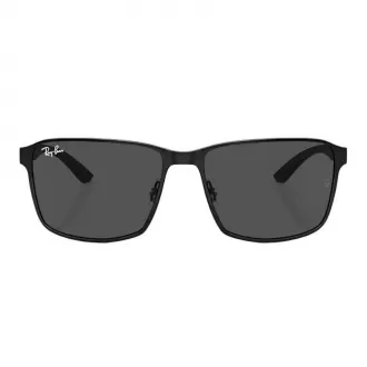 Óculos de Sol Retangular Ray-Ban RB3721 186 8759 RGD.MTL Preto