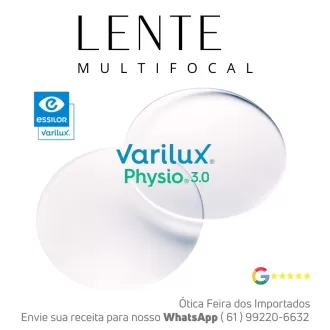 Par de Lentes Multifocal em Dobro Varilux Physio 3.0 Orma Crizal